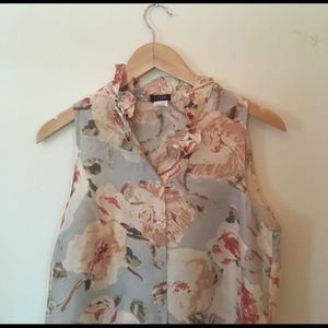 J. Crew floral silk blouse